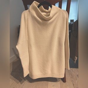 Free People OTTOMAN SLOUCHY TUNIC SWEATER DRESS IN IVORY